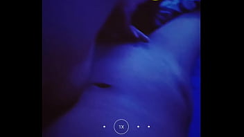 Guy puts his girlfriend's hairy dick behind her cheek and makes her suck deeply